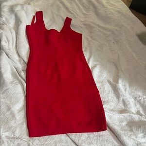 Elegant Red Sleeveless Dress